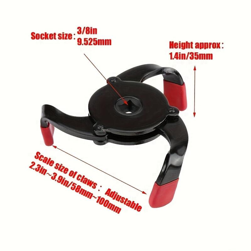 Adjustable 3-Way Filter Wrench Tool 60-100mm Car Repair Special Tools