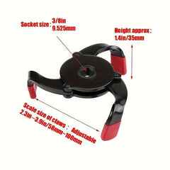 Adjustable 3-Way Filter Wrench Tool 60-100mm Car Repair Special Tools