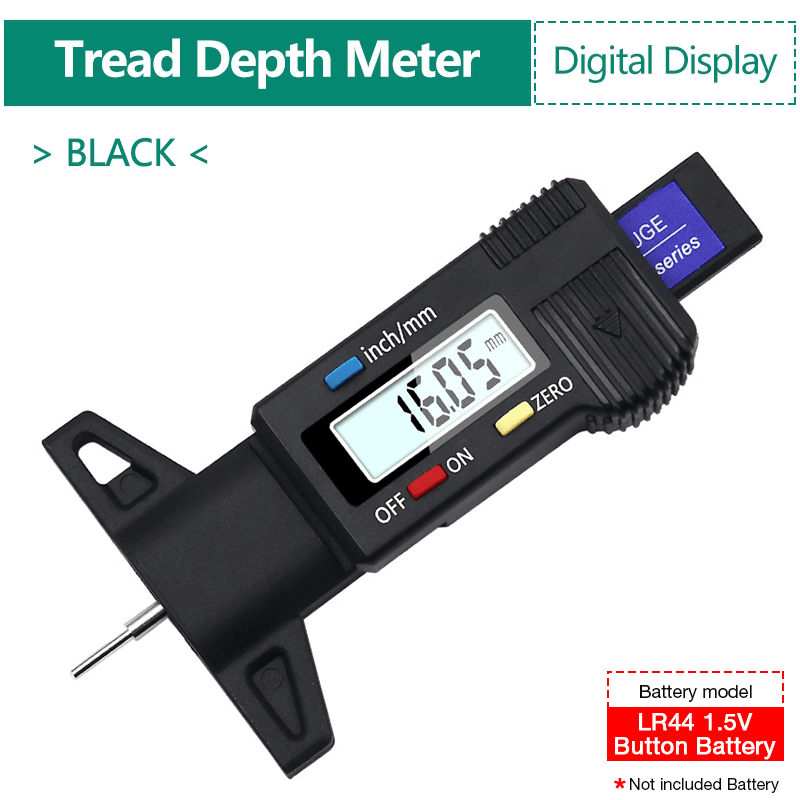 Digital Tire Tread Depth Gauge Tire Car Truck Bike Motor Check Tester