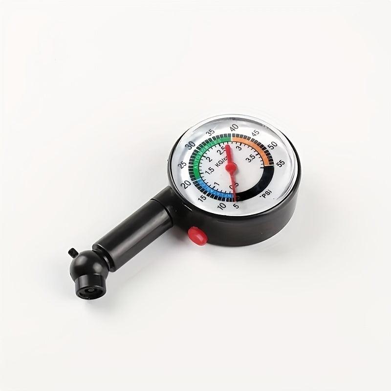 Mini Dial Pressure Gauge for Cars, Motorcycles & Bicycles