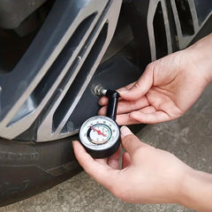Mini Dial Pressure Gauge for Cars, Motorcycles & Bicycles