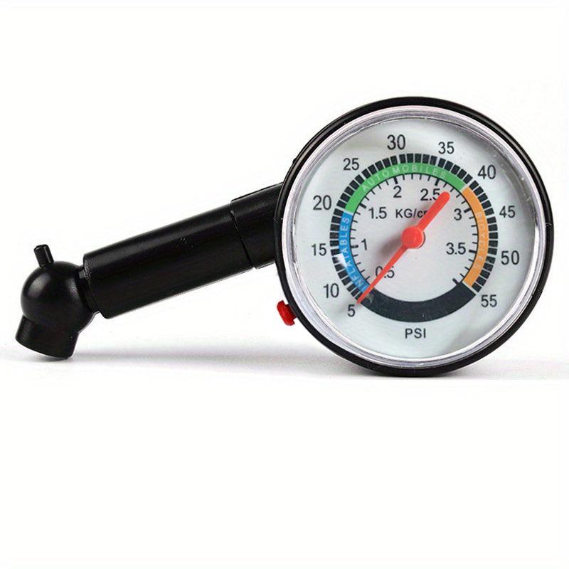 Mini Dial Pressure Gauge for Cars, Motorcycles & Bicycles