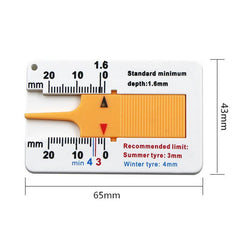Pro Wheel Tire Depth Gauge - Accurate 20mm Measurement
