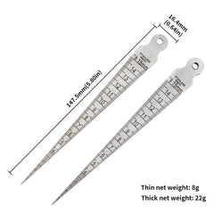 15mm Wedge Feeler Gap Hole Taper Gauge Welding Inspection Metric Imperial
