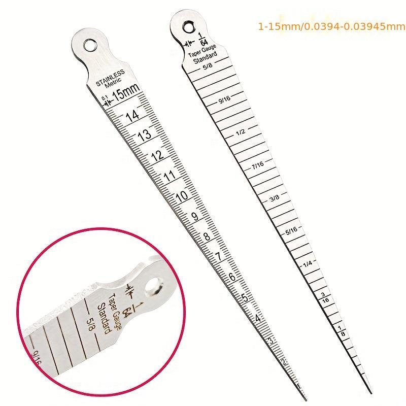 15mm Wedge Feeler Gap Hole Taper Gauge Welding Inspection Metric Imperial