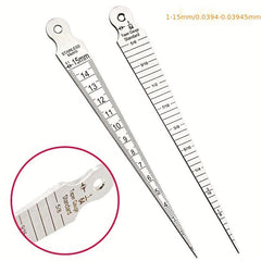 15mm Wedge Feeler Gap Hole Taper Gauge Welding Inspection Metric Imperial