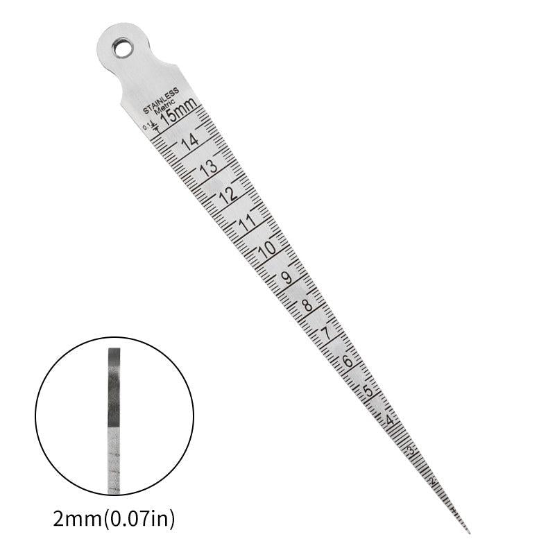 15mm Wedge Feeler Gap Hole Taper Gauge Welding Inspection Metric Imperial