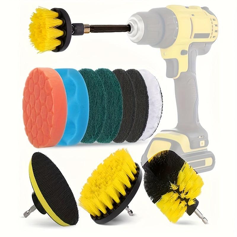 Power Scrubber Brush Set with Various Size Pads & Sponge