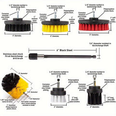 Power Scrubber Brush Set with Various Size Pads & Sponge