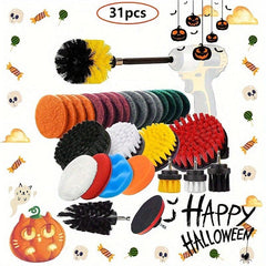 Power Scrubber Brush Set with Various Size Pads & Sponge