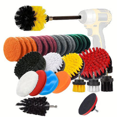 Power Scrubber Brush Set with Various Size Pads & Sponge