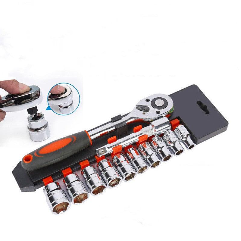 12pcs Ratchet Wrench 1/4 Inch Socket Set Combo Tools Kit