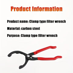Adjustable Filter Pliers Wrench - Ideal For Engine Filters