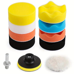 Car Foam Drill 3 Inch Buffing Pad 11 Pcs Polishing Pads Kit