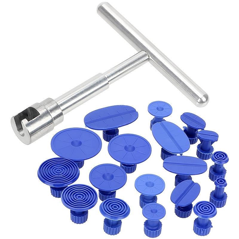 Car Dent Puller Kit T Bar Tool w/ Pulling Tabs for Auto Body Hail Damage Repair