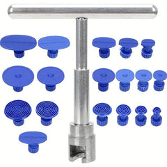 Car Dent Puller Kit T Bar Tool w/ Pulling Tabs for Auto Body Hail Damage Repair