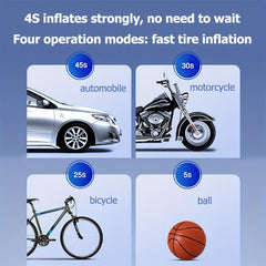 Wireless Car Air Pump 120W Tire Inflator Digital Display Compressor