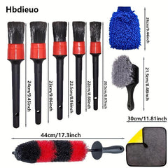 RUITUSI Motorcycle Detailing Brush Long Car Cleaning Brush Kit For Bumpers