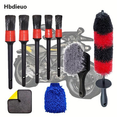 RUITUSI Motorcycle Detailing Brush Long Car Cleaning Brush Kit For Bumpers