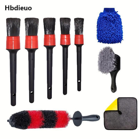 RUITUSI Motorcycle Detailing Brush Long Car Cleaning Brush Kit For Bumpers