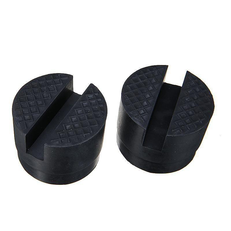 2pcs Car Jacks Tool Slotted Frame Rail Floor Jack Adapter Rubber Pad Repair