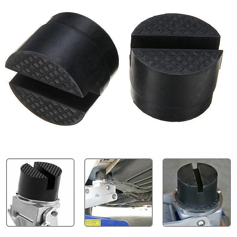 2pcs Car Jacks Tool Slotted Frame Rail Floor Jack Adapter Rubber Pad Repair