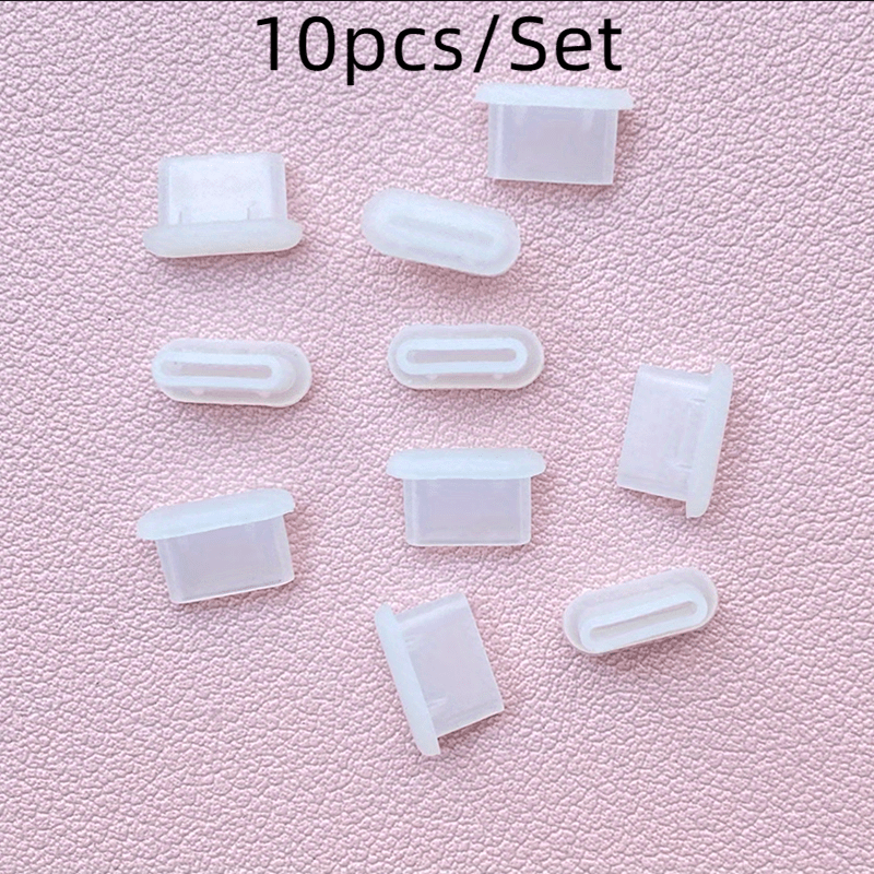 10pcs USB C Caps Soft Silicone Dust Protectors Waterproof Plugs