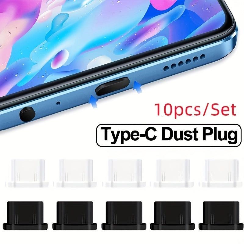 10pcs USB C Caps Soft Silicone Dust Protectors Waterproof Plugs