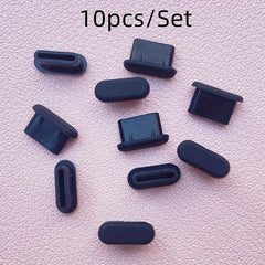 10pcs USB C Caps Soft Silicone Dust Protectors Waterproof Plugs