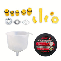 15pcs Coolant Filling Kit Spill Proof Pour Tool for Universal Vehicles