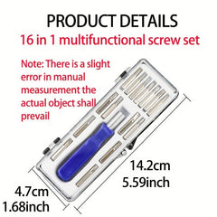 16pcs Precision Magnetic Screwdriver Set Phone Camera Repair Tool Kit