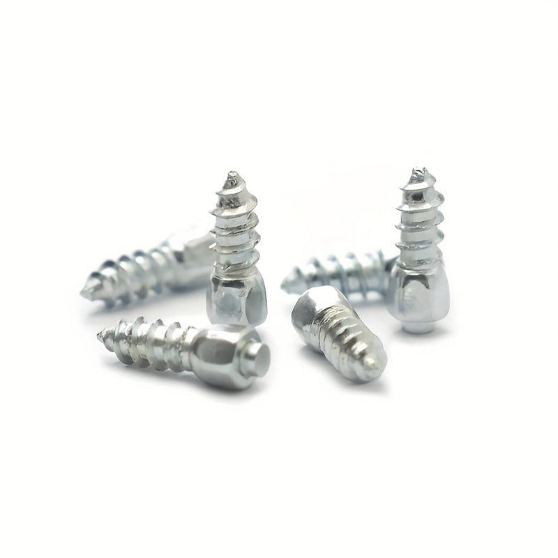 50PCS 12mm Carbide Tire Studs Snow Spikes Anti Slip For Car Snowmobile