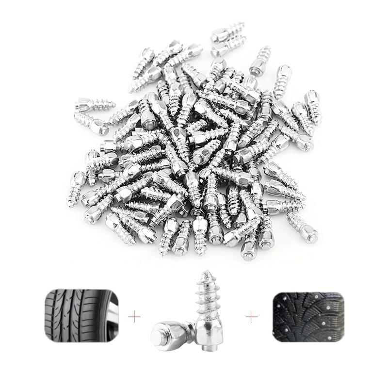 50PCS 12mm Carbide Tire Studs Snow Spikes Anti Slip For Car Snowmobile