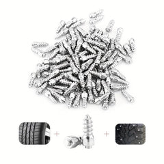 50PCS 12mm Carbide Tire Studs Snow Spikes Anti Slip For Car Snowmobile