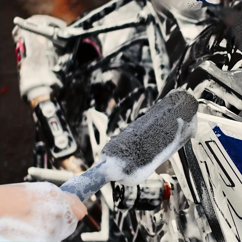 Motorcycle Tire Brush Hub Cleaning Brush Braid Cloth Cleaning Brush