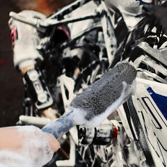Motorcycle Tire Brush Hub Cleaning Brush Braid Cloth Cleaning Brush