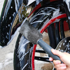 Motorcycle Tire Brush Hub Cleaning Brush Braid Cloth Cleaning Brush