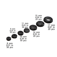 260pcs Rubber Grommet Assortment Set for Cable Gasket and Wire Protection