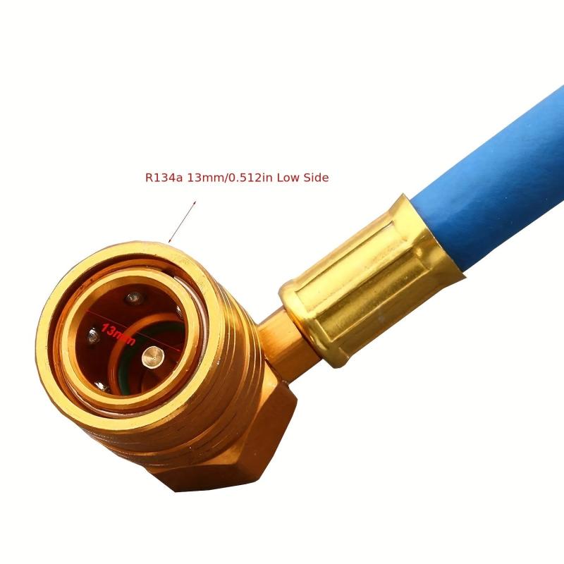 R134A AC Refrigerant Charging Hose Kit with Meter 1/2 Charging Measur