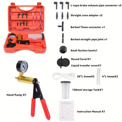 Brake Bleeder Kit Vacuum Pressure Pump Tester Set for Automotive