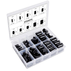 100 Flexible Rubber End Caps Kit for Tube Screw Bolt Protection