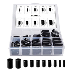 100 Flexible Rubber End Caps Kit for Tube Screw Bolt Protection