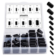 100 Flexible Rubber End Caps Kit for Tube Screw Bolt Protection