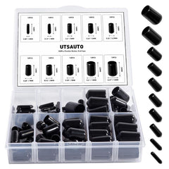 100 Flexible Rubber End Caps Kit for Tube Screw Bolt Protection