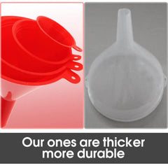 4pcs Plastic Funnel Set for Gas Lubricants & Fluids