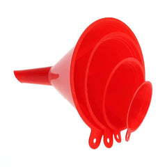 4pcs Plastic Funnel Set for Gas Lubricants & Fluids