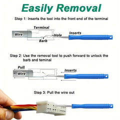 Blue Automotive Wire Harness Plug Terminal Removal Tool
