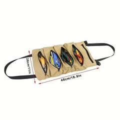 1PC Tool Roll Up Bag Wrench Roll Pouch Zipper Carrier Tote