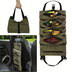1PC Tool Roll Up Bag Wrench Roll Pouch Zipper Carrier Tote