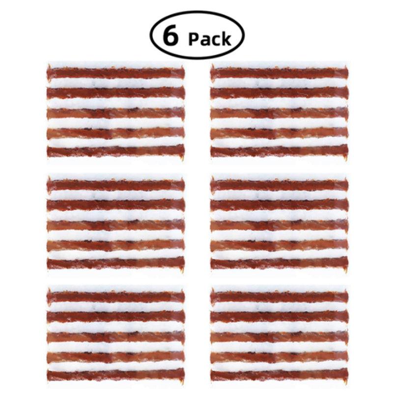 6 Packs Tire Repair Kit Rubber Tire Plugs Strings